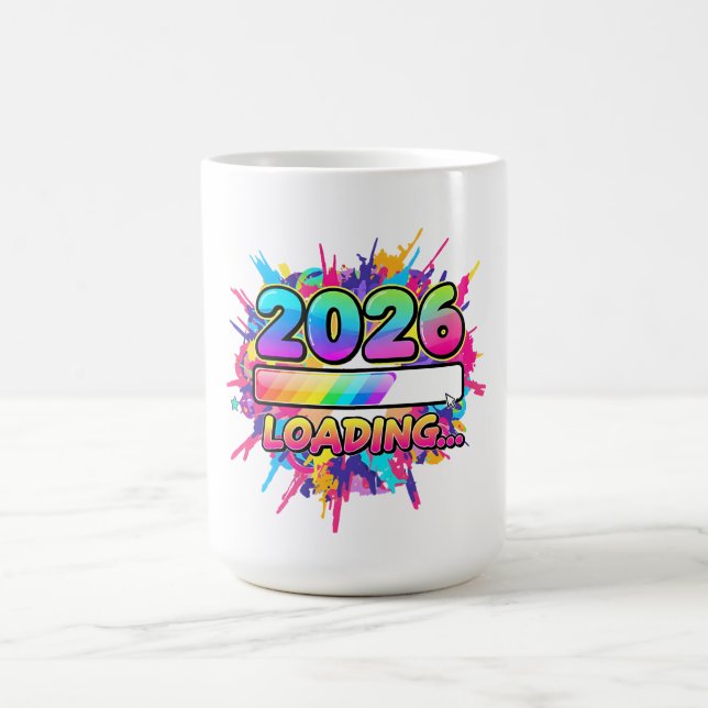 Taza De Café 2026 Loading... Progress Bar Sticker (Centro)