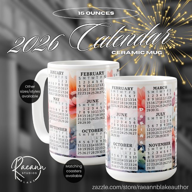 Taza De Café 2026 Personalizado 15 oz. Mugre cerámica del calen (Subido por el creador)