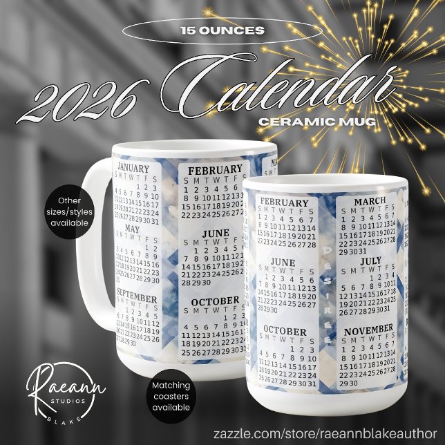 Taza De Café 2026 Personalizado 15 oz. Mugre cerámica del calen (Subido por el creador)