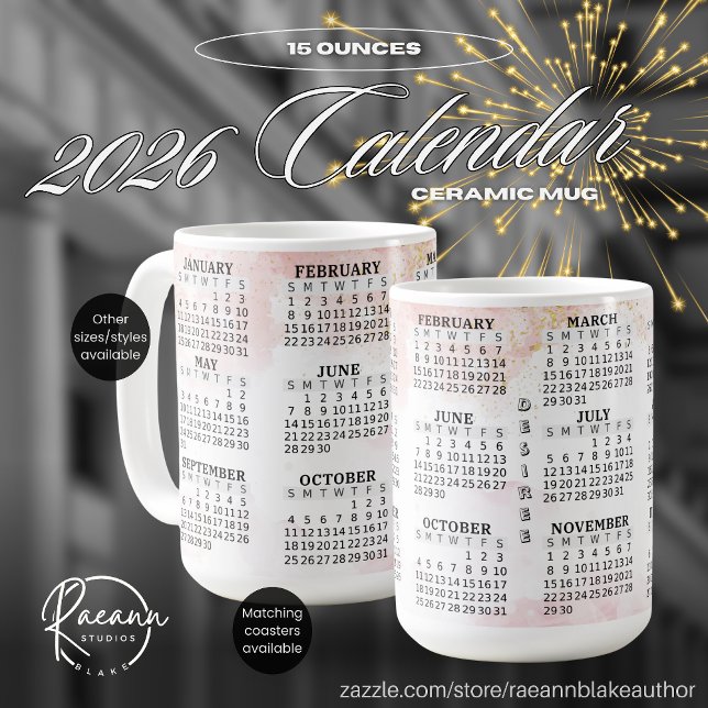 Taza De Café 2026 Personalizado 15 oz. Mugre cerámica del calen (Subido por el creador)