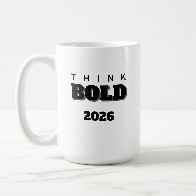 Taza De Café 2026 tell u think bold Mug (Izquierda)