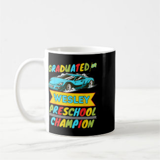 Taza De Café 2026 Wesley Último Día Personalizado de Preescolar