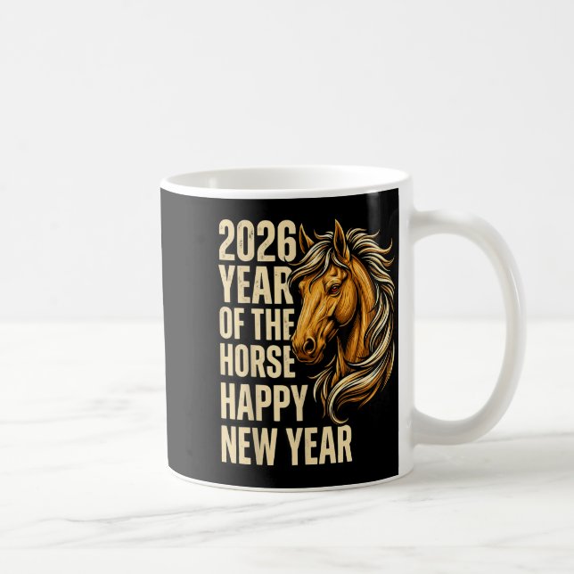 Taza De Café 2026 Year Of The Horse Happy Chinese New Year Fire (Derecha)