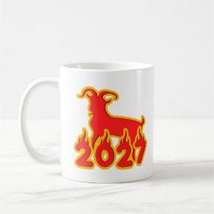 Taza De Café 2027 Año de la Cabra de Fuego