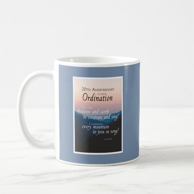 Taza De Café 20° Aniversario de la Ordenación Felicitaciones (Izquierda)