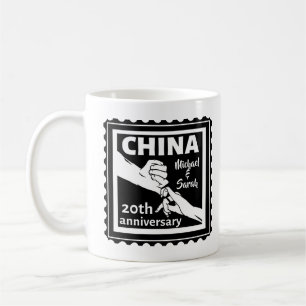 Taza De Café 20° aniversario del boda China tradicional