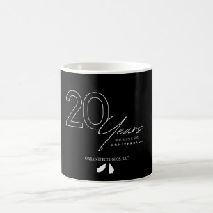 Taza De Café 20 Aniversario del café Mug B & W
