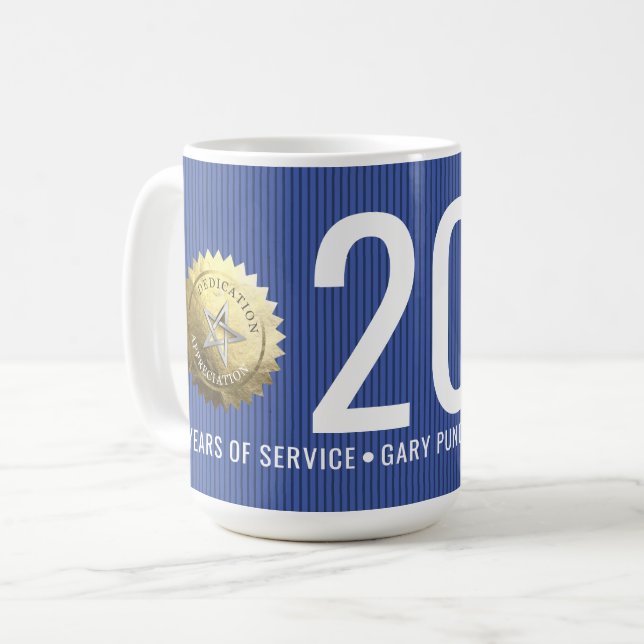 Taza De Café 20 años del aniversario de cualquier año de activi (Anverso izquierdo)
