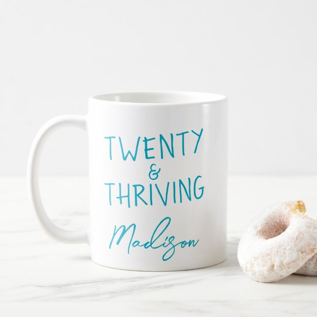 Taza De Café 20 AÑOS Funny Personalizado (Con donut)