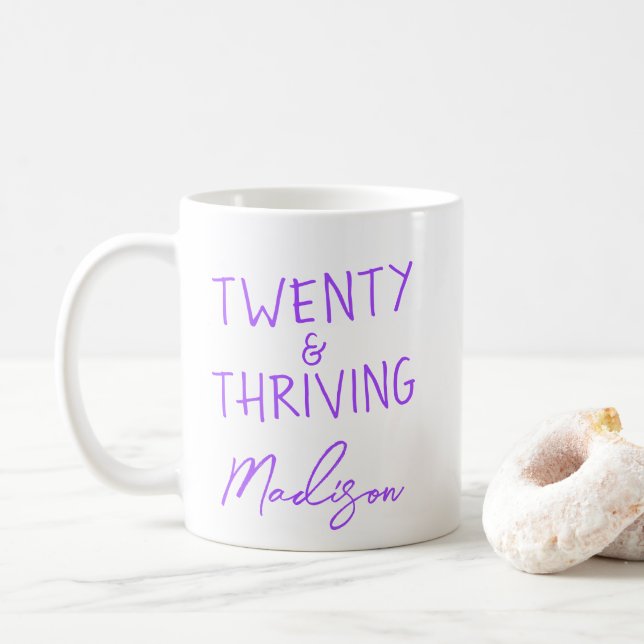 Taza De Café 20 AÑOS Funny Personalizado (Con donut)