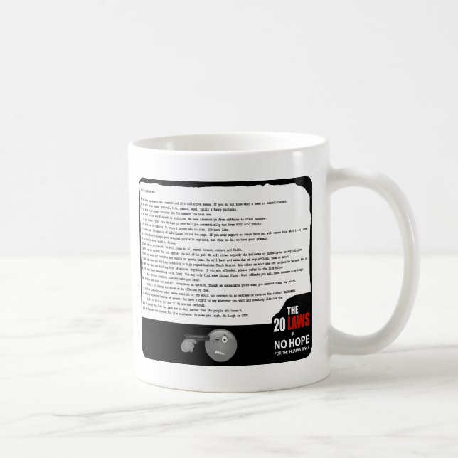 Taza De Café 20 leyes de ninguna esperanza (Derecha)