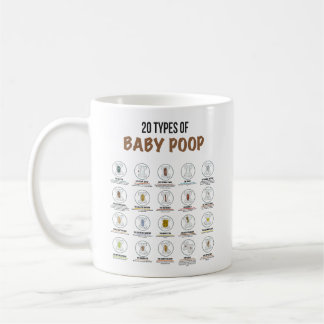 Taza De Café 20 tipos de Baby Poop 11oz Coffee Mug