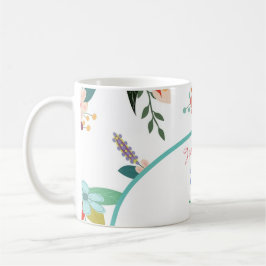Taza De Café 21.ª floral de cumpleaños simple