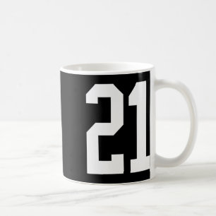 Taza De Café #21 Blanco Número 21 Cos de Halloween estilo Depor