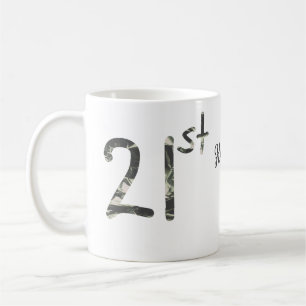 Taza De Café 21 cumpleaños añadir nombre fecha año negro planti