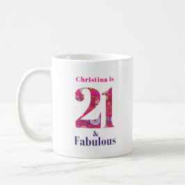 Taza De Café 21 y fabuloso regalo de cumpleaños número 21