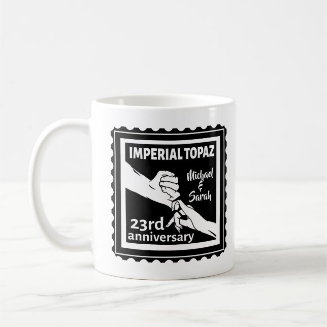 Taza De Café 23.º aniversario boda Topaz Imperial (Izquierda)