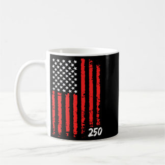 Taza De Café 250º Aniversario De América Bandera Negra Estadoun