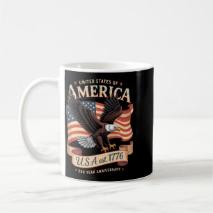 Taza De Café 250º Aniversario de EE. UU. 4 de julio americano