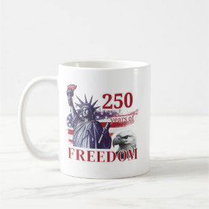 Taza De Café 250 Aniversario Bandera de EE. UU. Águila Libertad