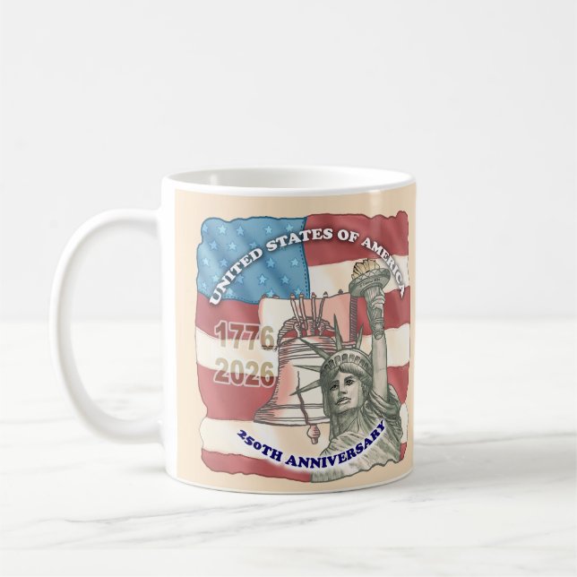 Taza De Café 250 aniversario de EE. UU. (Izquierda)