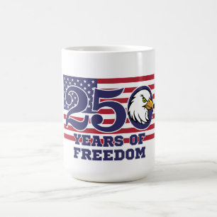 Taza De Café 250 Aniversario de la Bandera de EE. UU. Águila Li