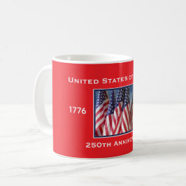 Taza De Café 250° Aniversario Patriótico de los Estados Unidos