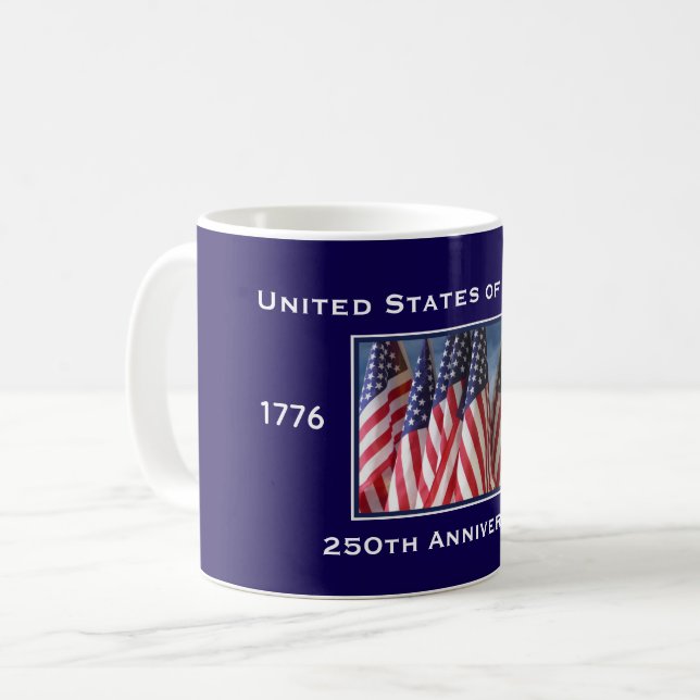 Taza De Café 250° Aniversario Patriótico de los Estados Unidos (Anverso izquierdo)