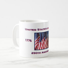 Taza De Café 250° Aniversario Patriótico de los Estados Unidos