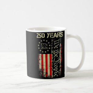 Taza De Café 250 años 1776-2026 250 cumpleaños bandera de EE. U