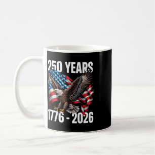 Taza De Café 250 años 1776-2026 Bandera Águila Patriótica 2026
