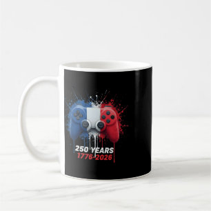 Taza De Café 250 años 1776-2026 Cumpleaños 250 Gaming Gamer Vi