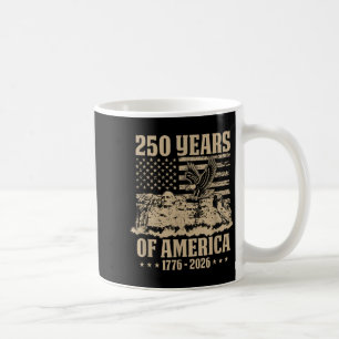 Taza De Café 250 años bandera americana 1776-2026 cumpleaños 25