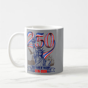 Taza De Café 250 años de América Día de la Independencia Estatu