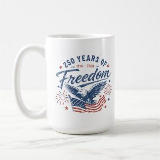 Taza De Café 250 Años de Libertad 1776 2026 Águila Americana