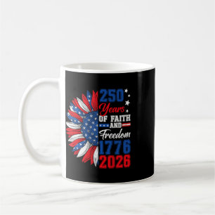Taza De Café 250 Años de Libertad de América 1776 2026 Cumpleañ