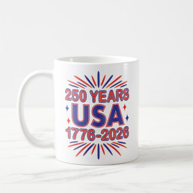 Taza De Café 250 años EE.UU. | 1776-2026 Semiquincentenario (Izquierda)