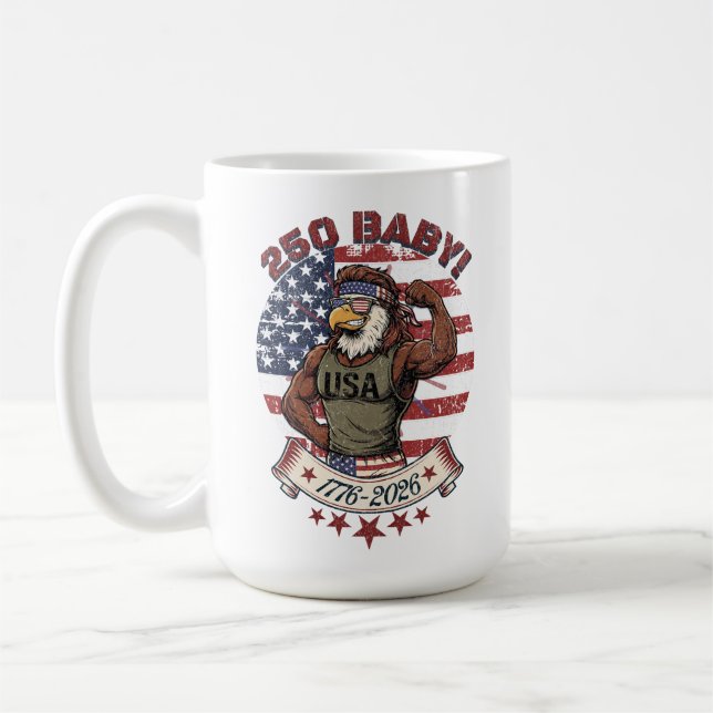 Taza De Café 250 Baby! American Patriotic Eagle Flex 1776-2026 (Izquierda)