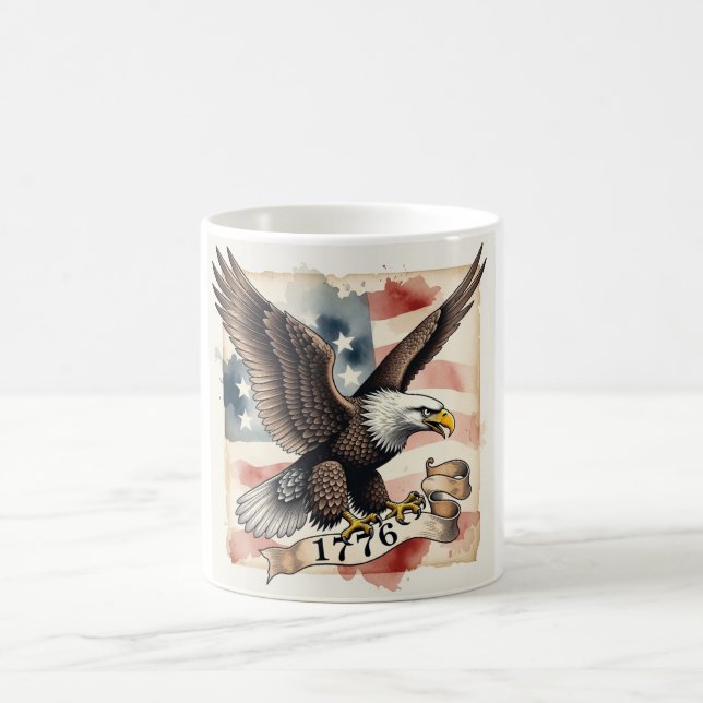 Taza De Café 250th Anniversary American Eagle 1776 Patriotic (Centro)