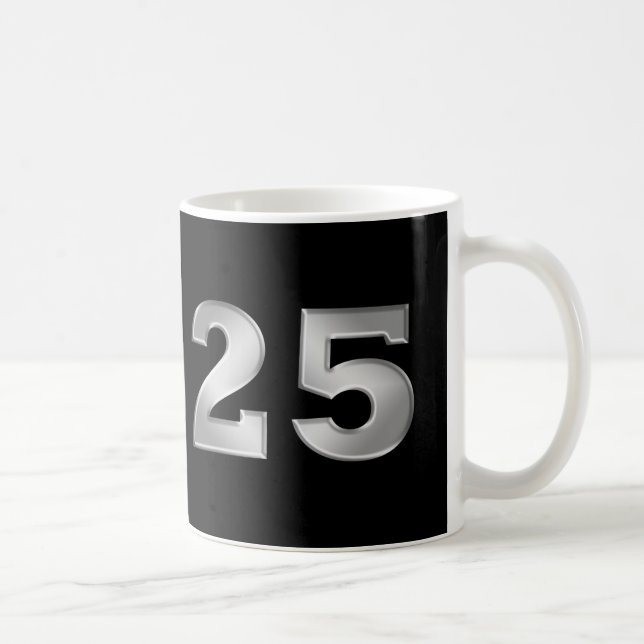 Taza De Café 25° Aniversario de Plata: Mugs o Steins (Derecha)