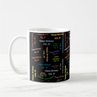 25 de julio, cumpleaños Mug