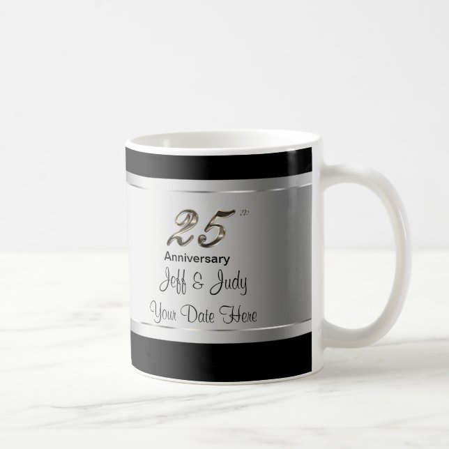Taza De Café 25to Aniversario de boda (Derecha)