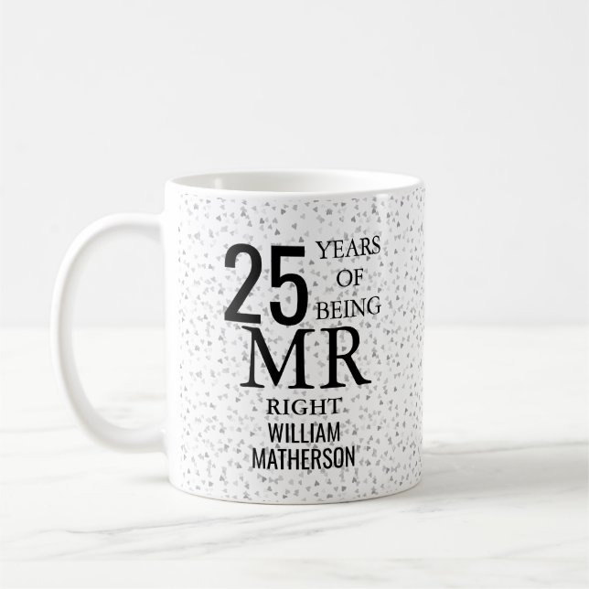 Taza De Café 25to aniversario de boda de Sr. y de señora la (Izquierda)