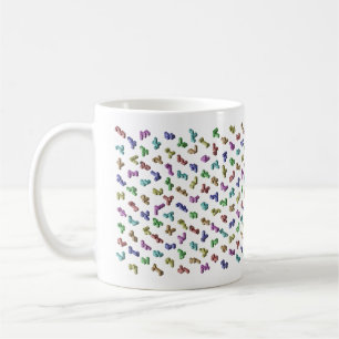 Taza De Café 261 Tesseract Nets Rainbow Mug