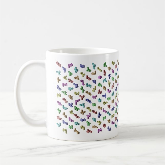 Taza De Café 261 Tesseract Nets Rainbow Mug (Izquierda)