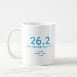 Taza De Café 26.2 Azul personalizado de Marathon Runner