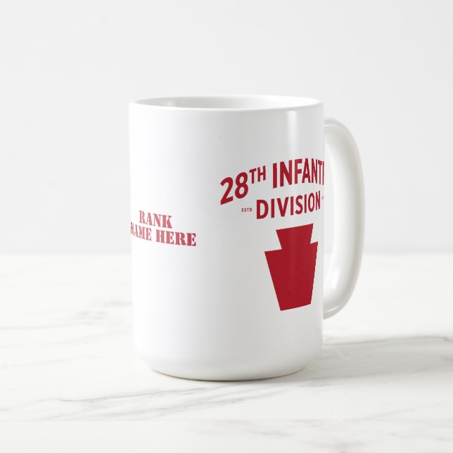 Taza De Café 28.º distintivo de la División de Infantería (Anverso derecho)