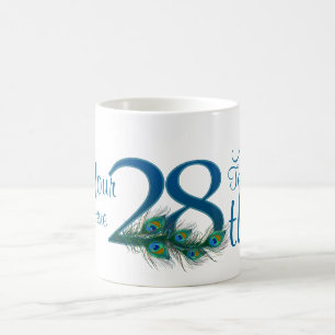 Taza De Café # 28 - 28vo cuarto aniversario de boda o 28vo