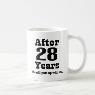 Taza De Café 28vo cuarto Aniversario (divertido)
