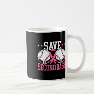 Taza De Café 2.º beisbolista de base para la sensibilización so